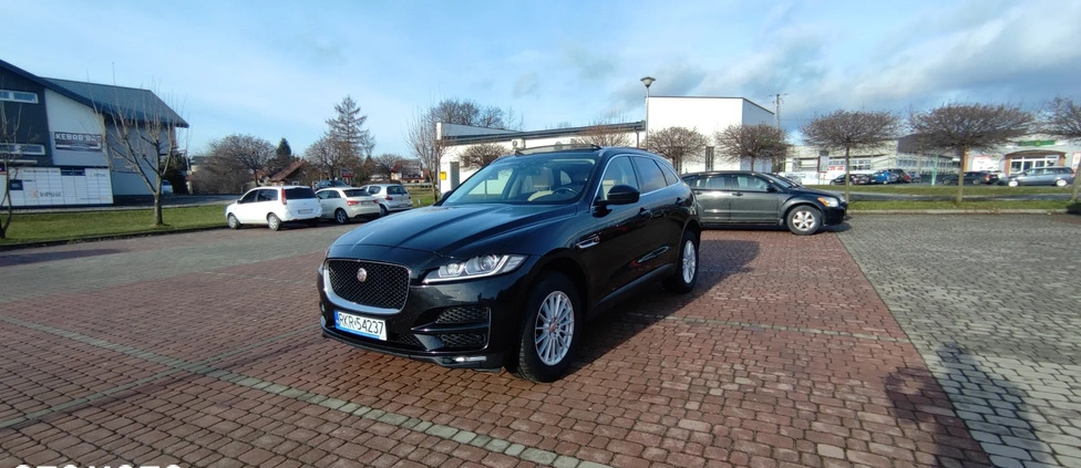 Jaguar F-Pace cena 88900 przebieg: 165200, rok produkcji 2017 z Kisielice małe 781